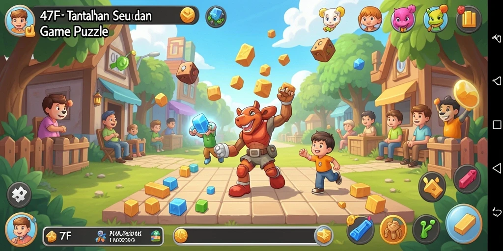 Tampilan gameplay 47F dengan teka-teki seru yang menantang.