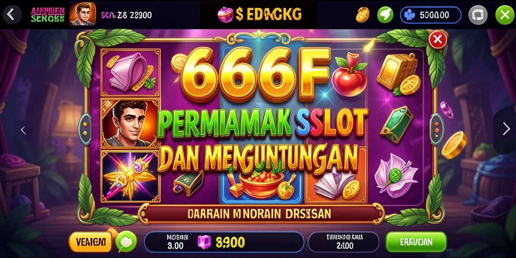 Screenshot gameplay menunjukkan momen menegangkan saat berputar di slot.