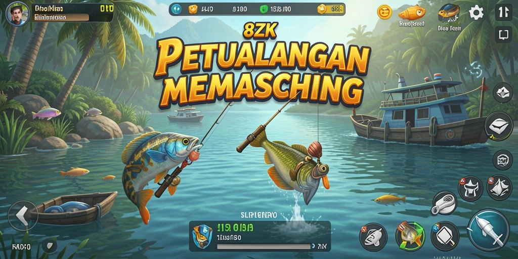 Tangkapan ikan besar di <strong>8ZK</strong> dalam aksi gameplay.