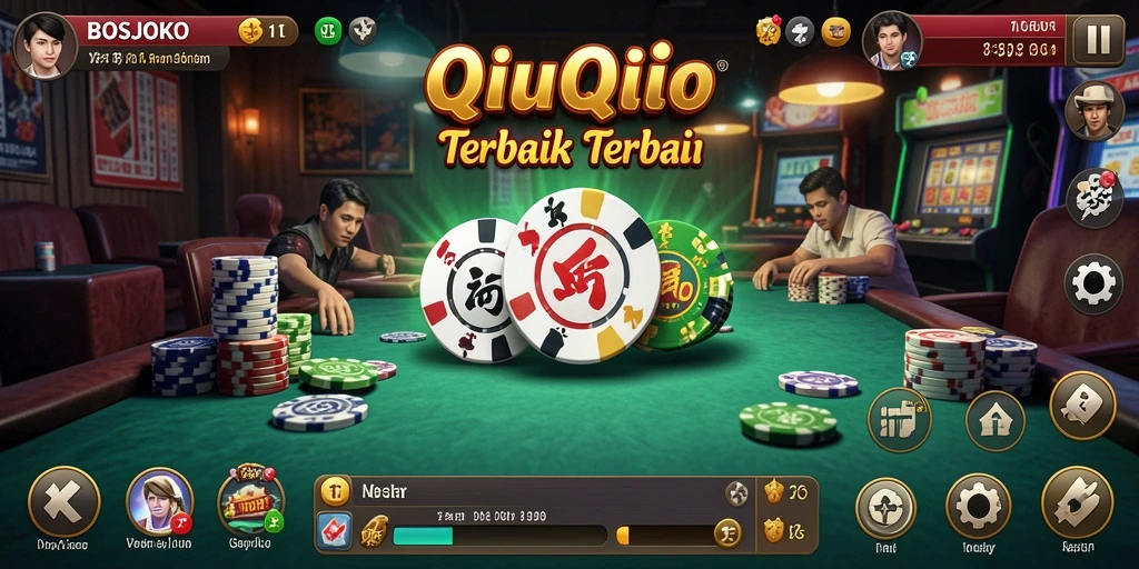 Menampilkan gameplay seru dalam permainan QiuQiu.