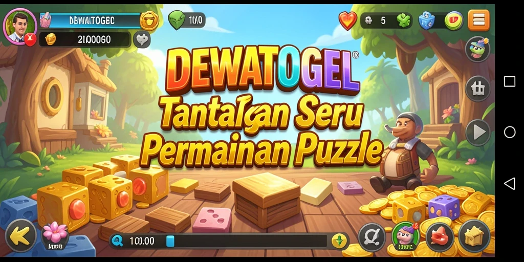 Screenshot gameplay DEWATOGEL menampilkan tantangan teka-teki yang menarik.