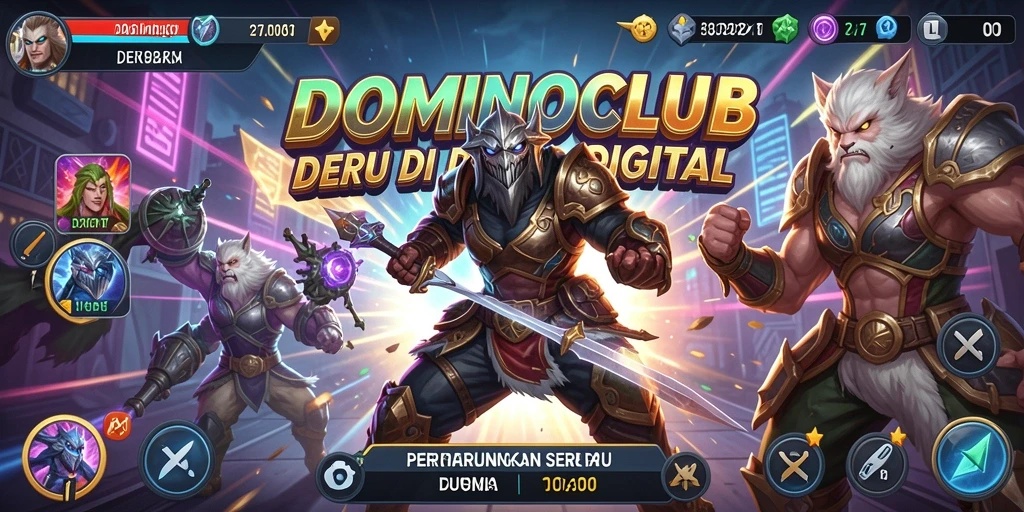 Tangkapan layar DOMINOCLUB menampilkan aksi pertarungan yang mendebarkan.