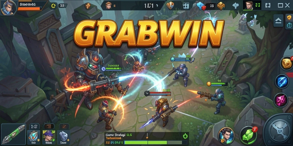 Tampilan gameplay SLG di GRABWIN yang mendebarkan dan interaktif.