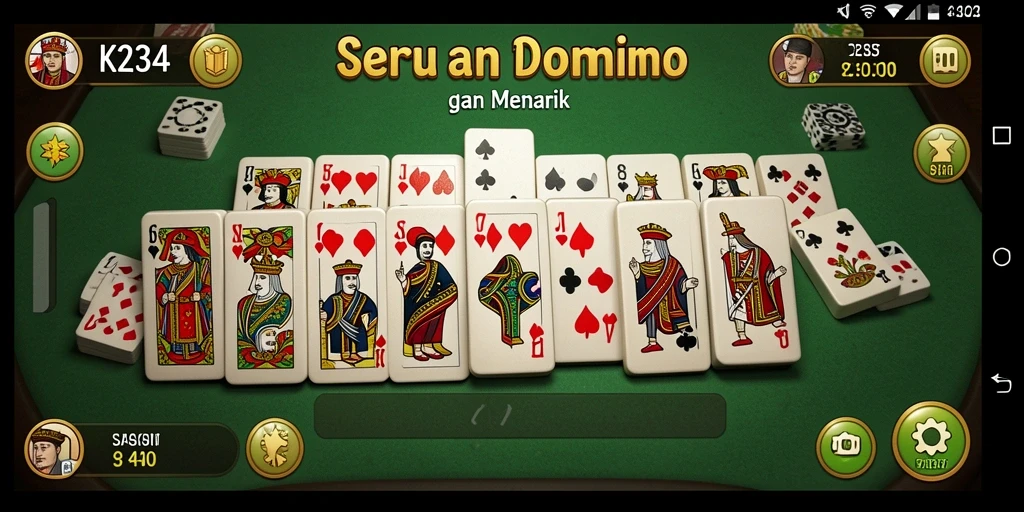 Tampilan permainan Domino yang menegangkan dan seru.