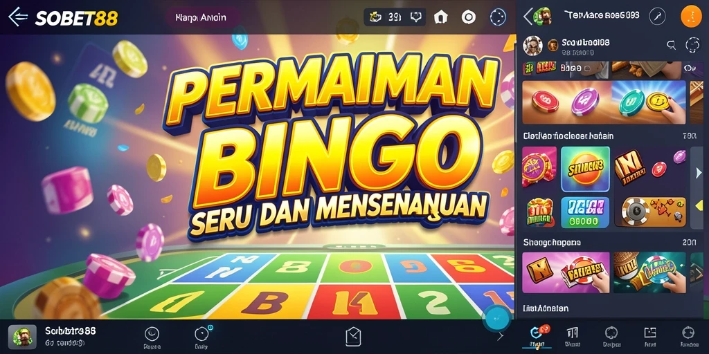 Tampilan gameplay Bingo yang interaktif di SOBET88.